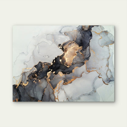 Gold Black Abstract Stunning Multicoloured Print 100% Australian Made