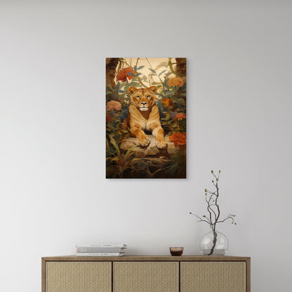 Lion Digital Art Style 40x60cm Metal Print Ready to Hang