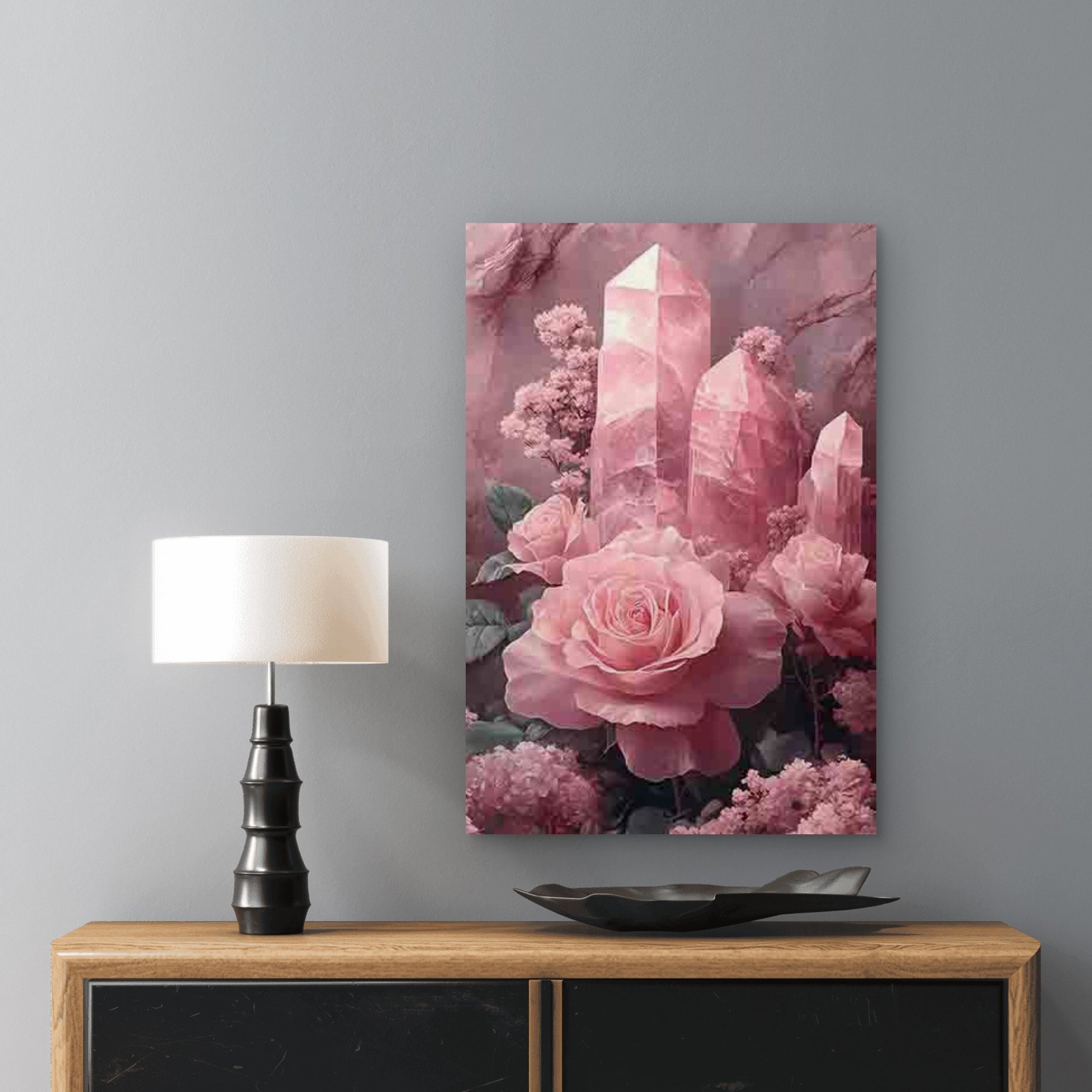 Line Drawing Cat Pattern with Red Accents 60x90cm Metal Print Ready to Hang - Bella Home Decor