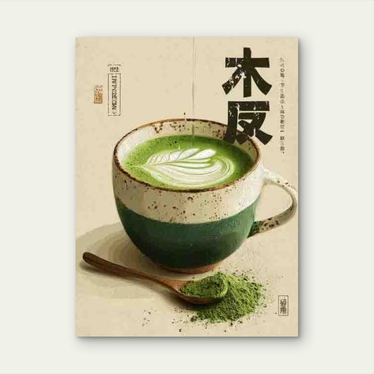 Japanese Tea Matcha Latte 60x90cm Metal Print Ready to Hang