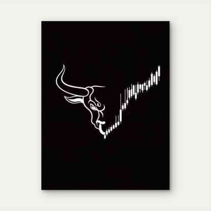 Bull Market Artwork 60x90cm Metal Print Ready to Hang