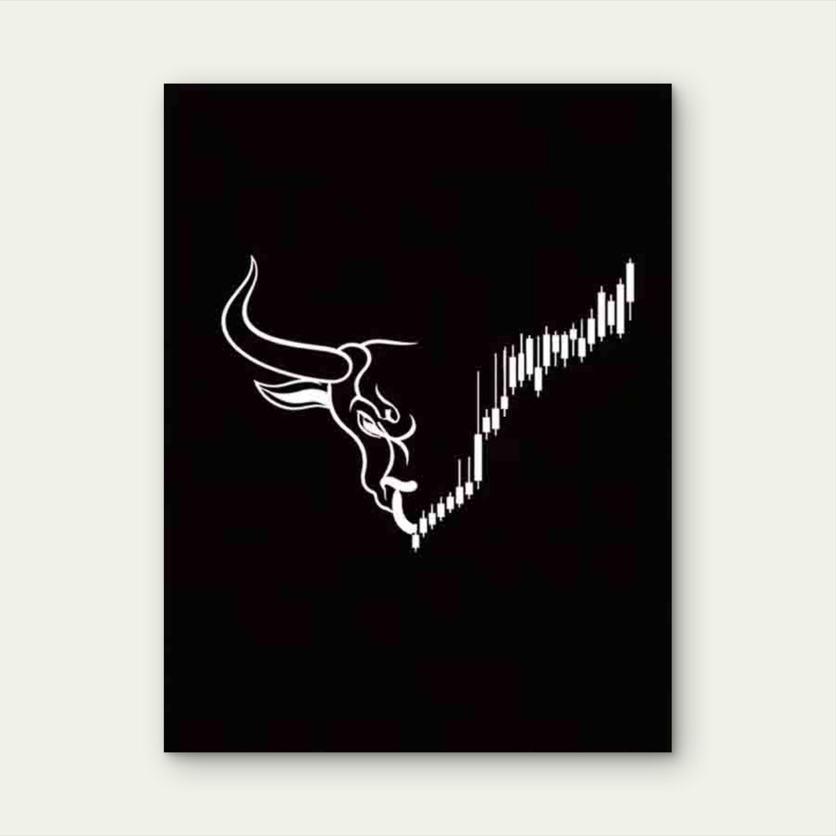Bull Market Artwork 40x60cm Metal Print Ready to Hang