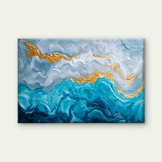 Blue Shaded Abstract Design Wall Art Decor 100% Australian Made