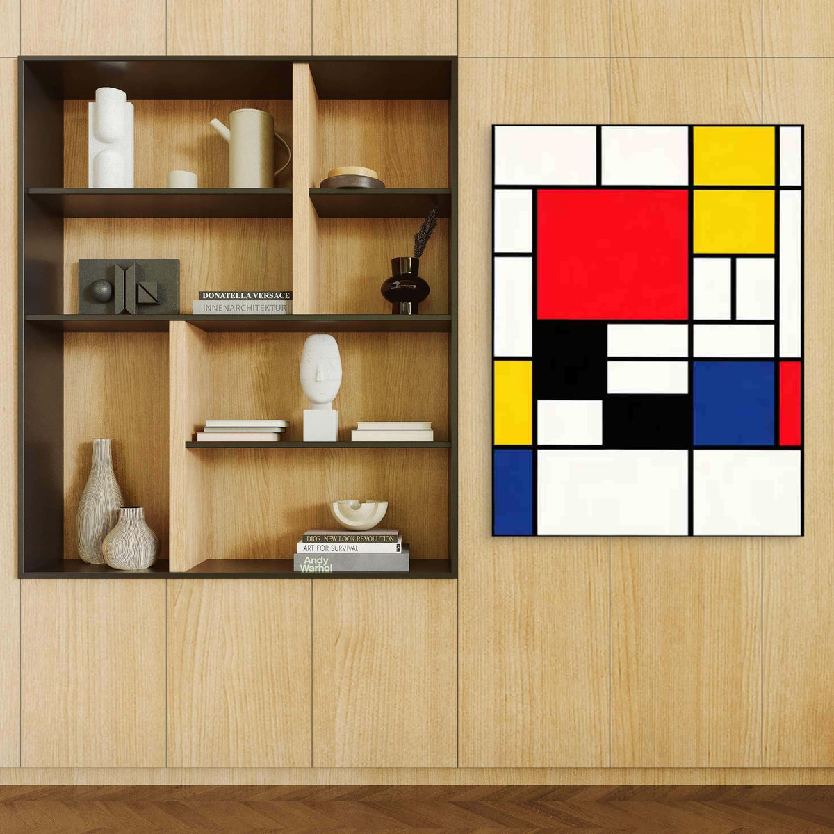 Retro Abstract Geometric 60x90cm Metal Print Ready to Hang