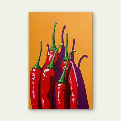 Artistic Red Pepper 60x90cm Metal Print Ready to Hang