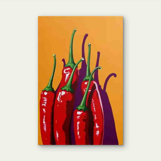 Artistic Red Pepper Metal Print Ready to Hang