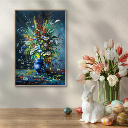 Flower Vase Abstract Design Wall Art Decor 100% Australian Made