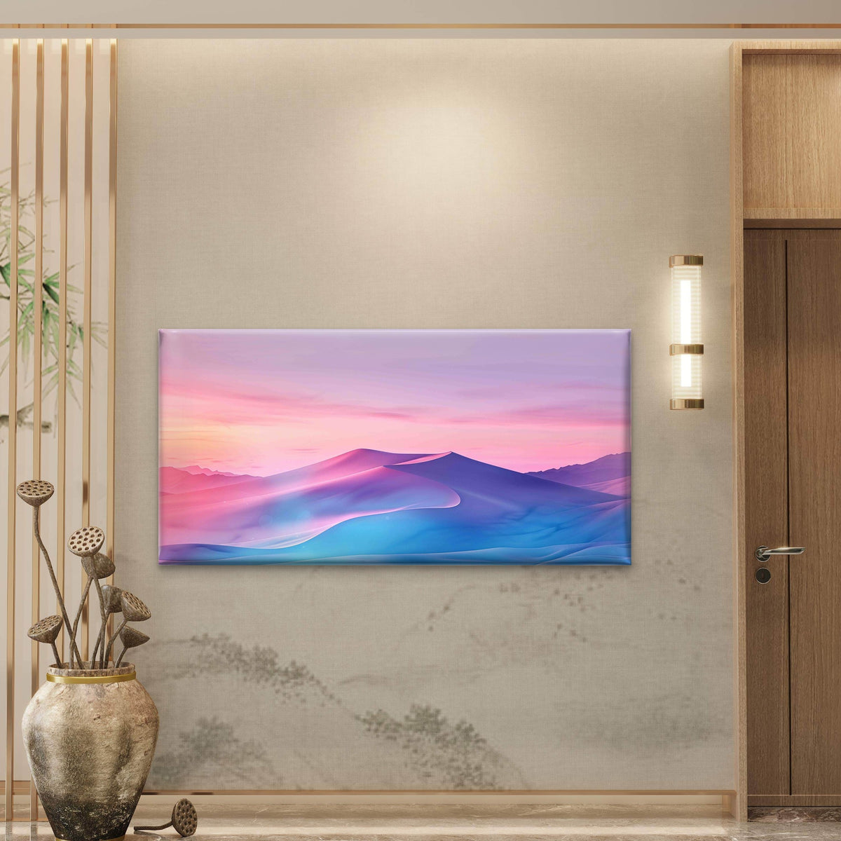 Portrait Gradient Wall Art Canvas Office Home Room Framed 120x60cm