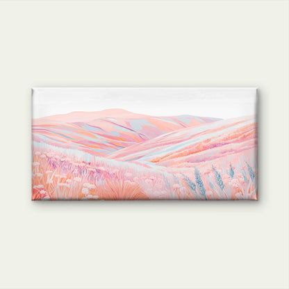 Pastel Peak Meadows Wall Art Canvas Office Home Room Framed 120x60cm