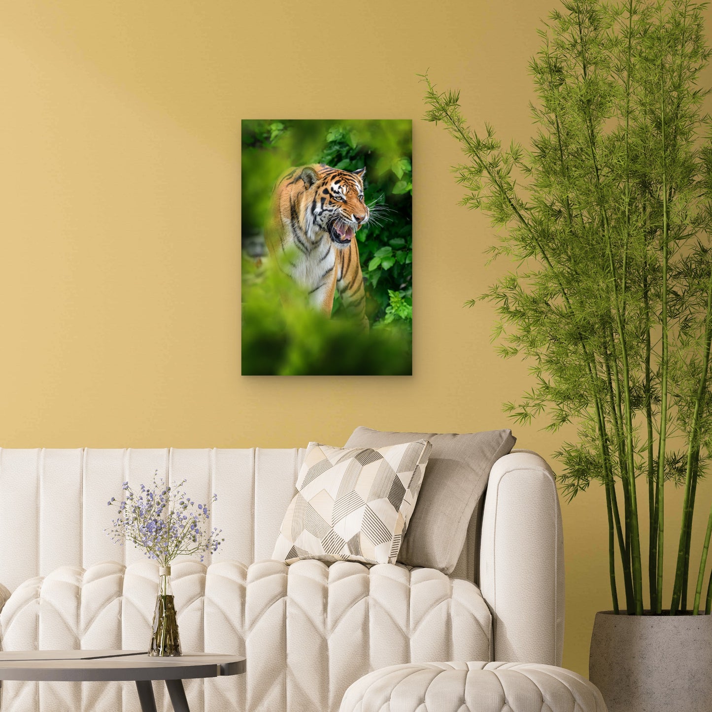 Tiger Natural Habitat Hidden Forest 40x60cm Metal Print Ready to Hang
