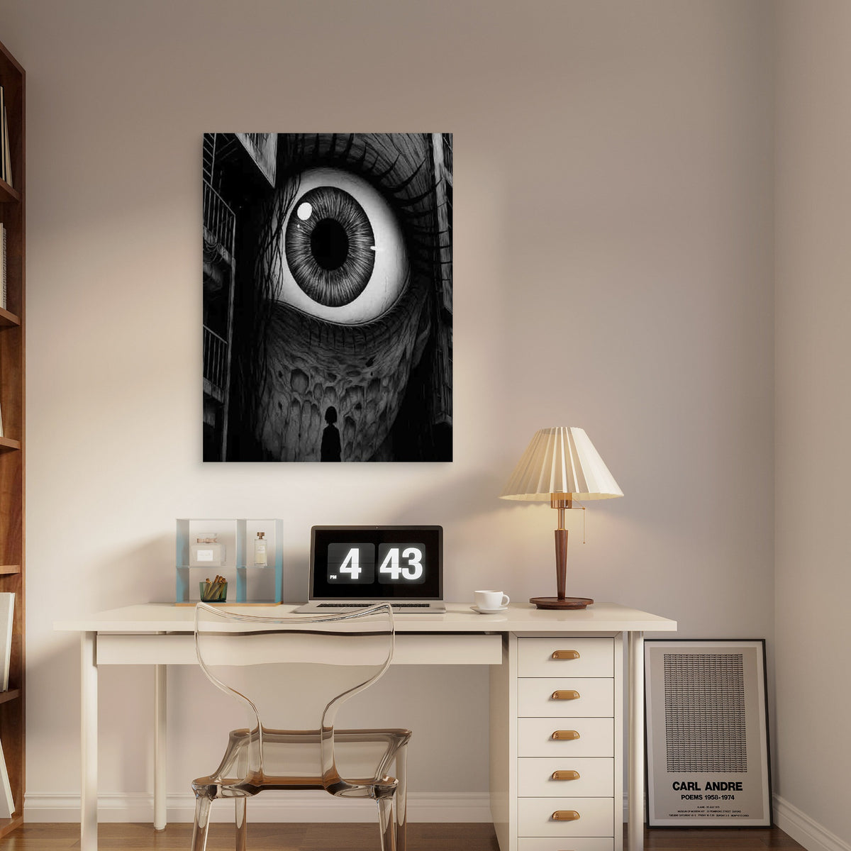 Featuring An Enormous Eye 60x90cm Metal Print Ready to Hang