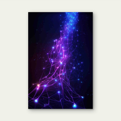 The Pulse of Artificial Intelligence 40x60cm Metal Print Ready to Hang
