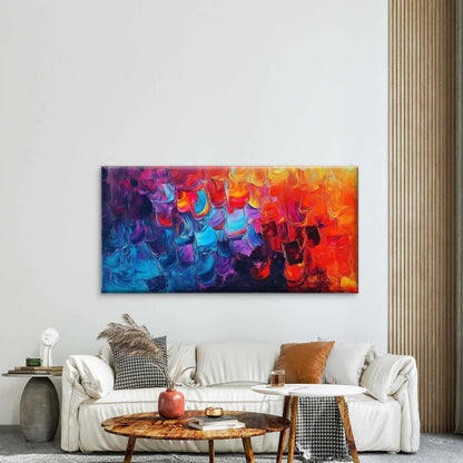 Abstract Brush Strokes Design Wall Art Canvas Office Home Room Framed 120x60cm