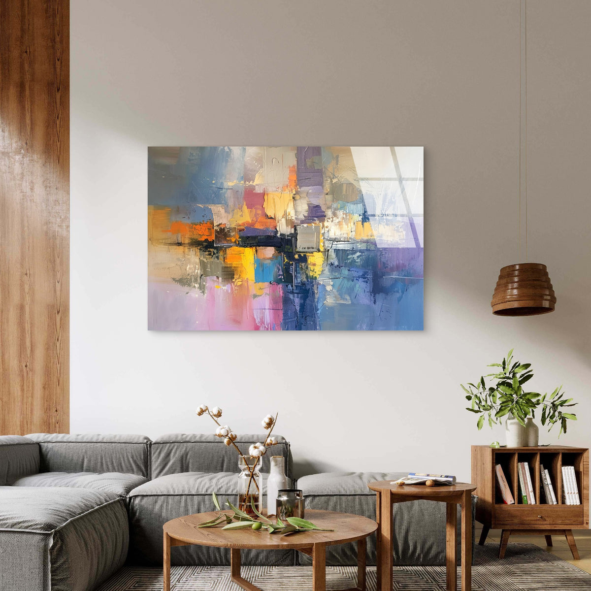 Modern Abstract Oil Textured Acrylic Glass Printing Wall Art Australian Made Quality