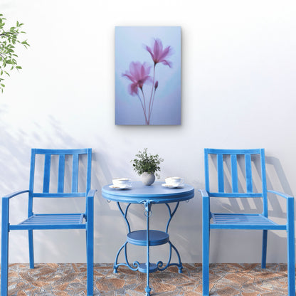 Softly Focused Pink Flowers 60x90cm Metal Print Ready to Hang