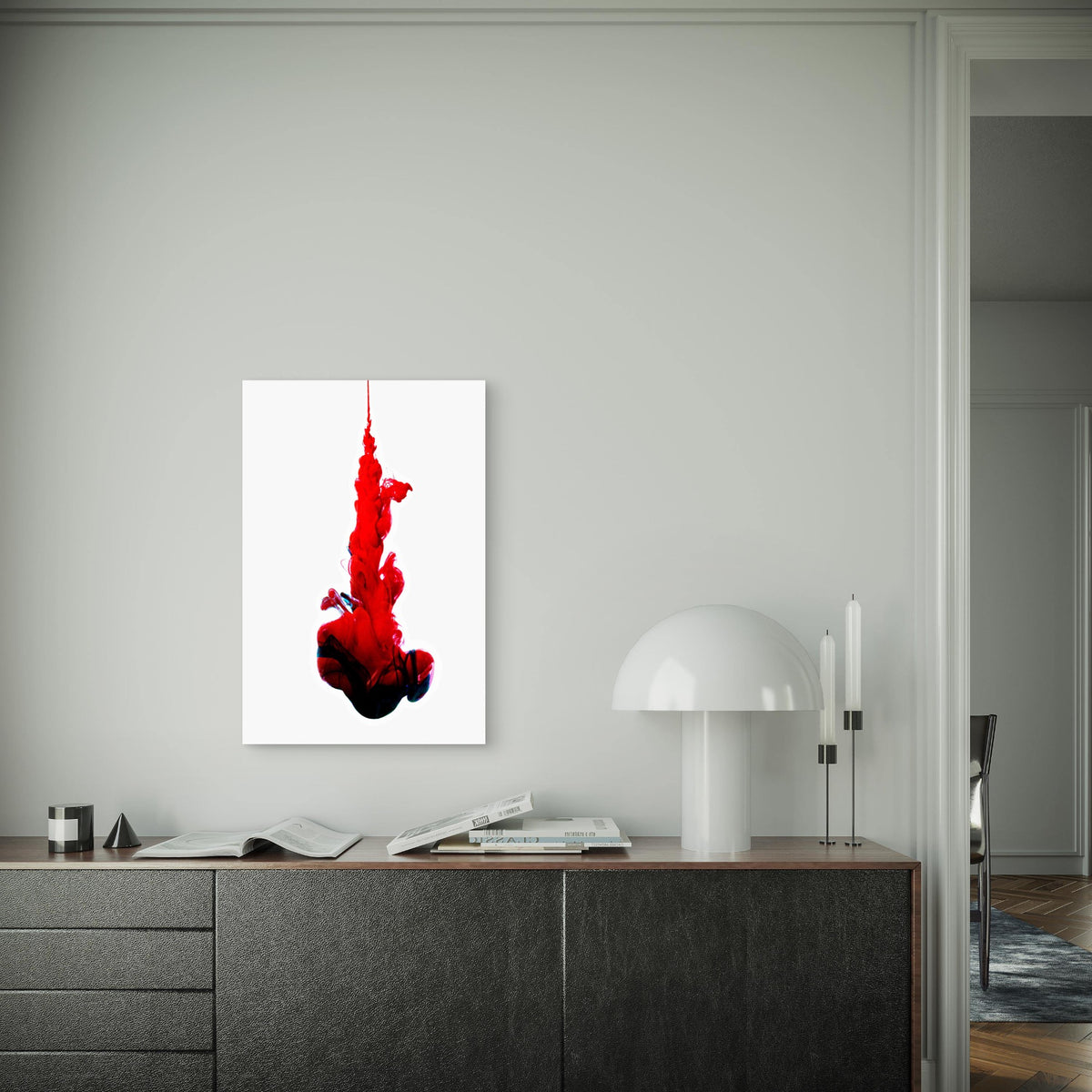 Paint In Water Color Liquid 60x90cm Metal Print Ready to Hang