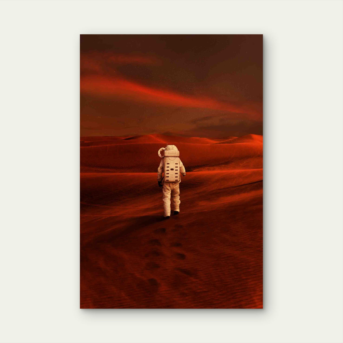 Alone On The Red Planet Metal Print Ready to Hang