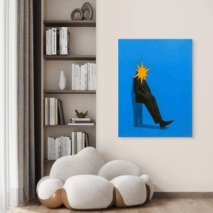 Abstract Star Figure 60x90cm Metal Print Ready to Hang