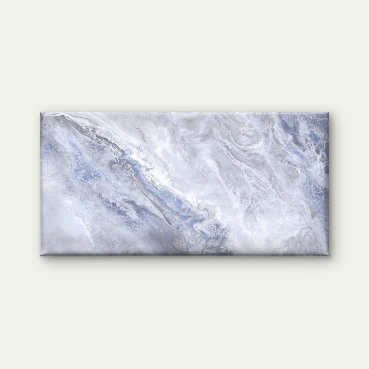 Abstract Light Indigo Neutral Watercolor Ocean Texture Wall Art Canvas Office Home Framed 120x60cm