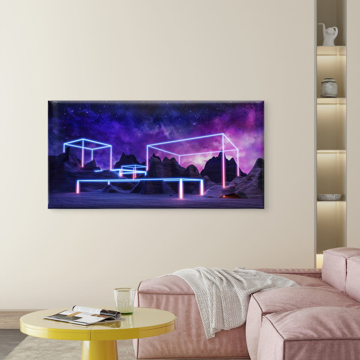 Virtual Reality Landscape Wall Art Canvas Office Home Room Framed 120x60cm
