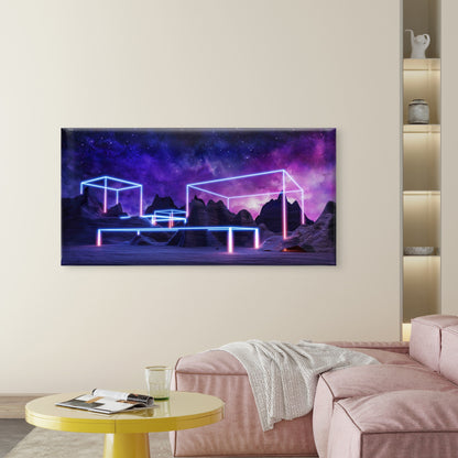 Virtual Reality Landscape Wall Art Canvas Office Home Room Framed 120x60cm