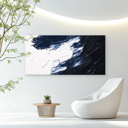 Black & White Canvas Painting Wall Art Canvas Office Home Room Framed 120x60cm