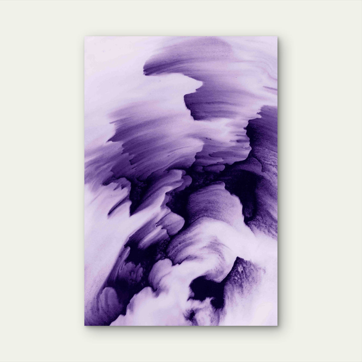 Abstract Violet Artwork 60x90cm Metal Print Ready to Hang