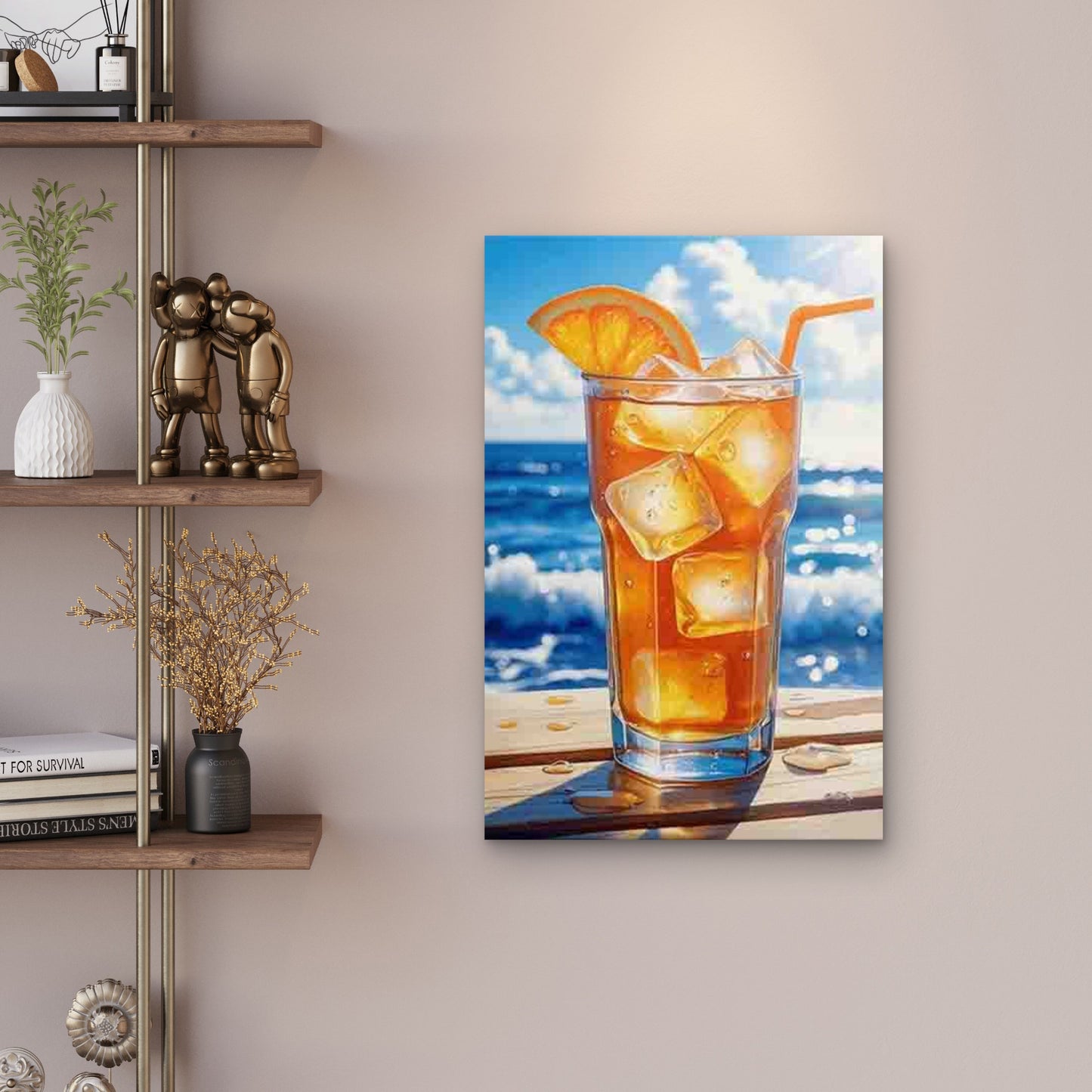 Cool Coastal Time Themed 60x90cm Metal Print Ready to Hang