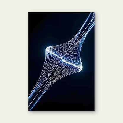Geometric Pattern with a Futuristic Feel 60x90cm Metal Print Ready to Hang - Bella Home Decor
