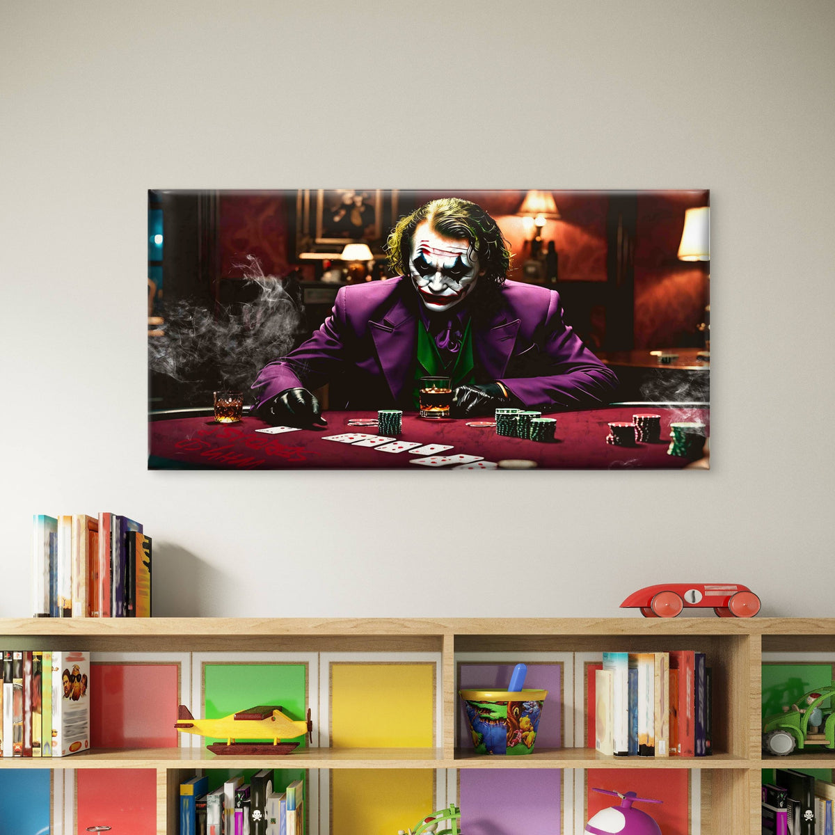 High Stakes Poker Night Wall Art Canvas Office Home Room Framed 120x60cm