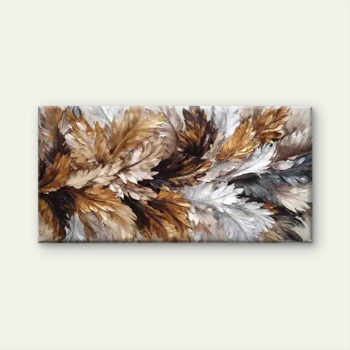 Elegant Feather Artwork Wall Art Canvas Office Home Room Framed 120x60cm