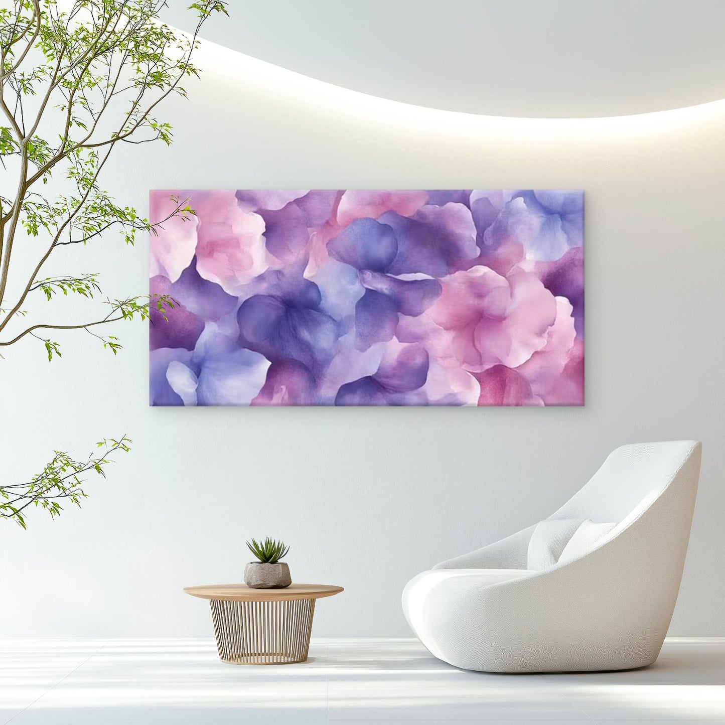 Soft Pastel Flowers in Pink Wall Art Canvas Office Home Room Framed 120x60cm