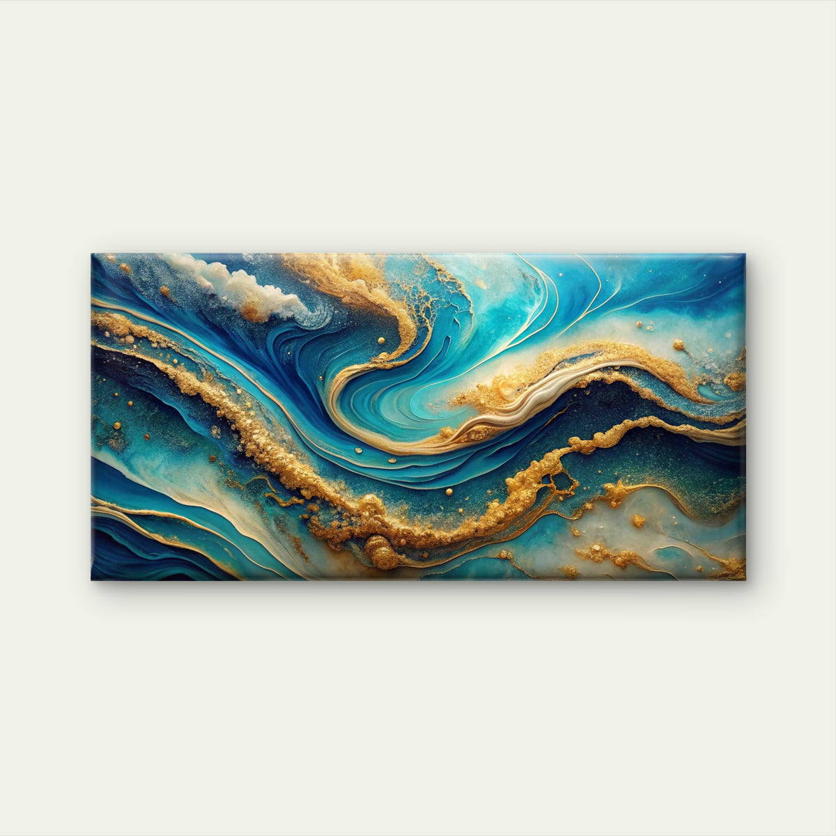 Abstract Ocean Art Natural Wall Art Canvas Office Home Room Framed 120x60cm