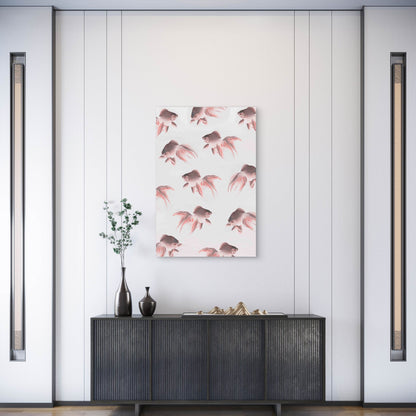 Two Veil Goldfish Metal Print Ready to Hang