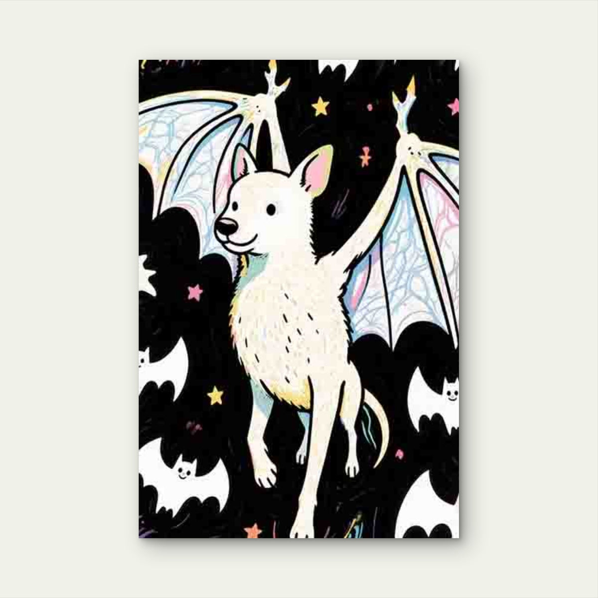 Bat - Themed 60x90cm Metal Print Ready to Hang