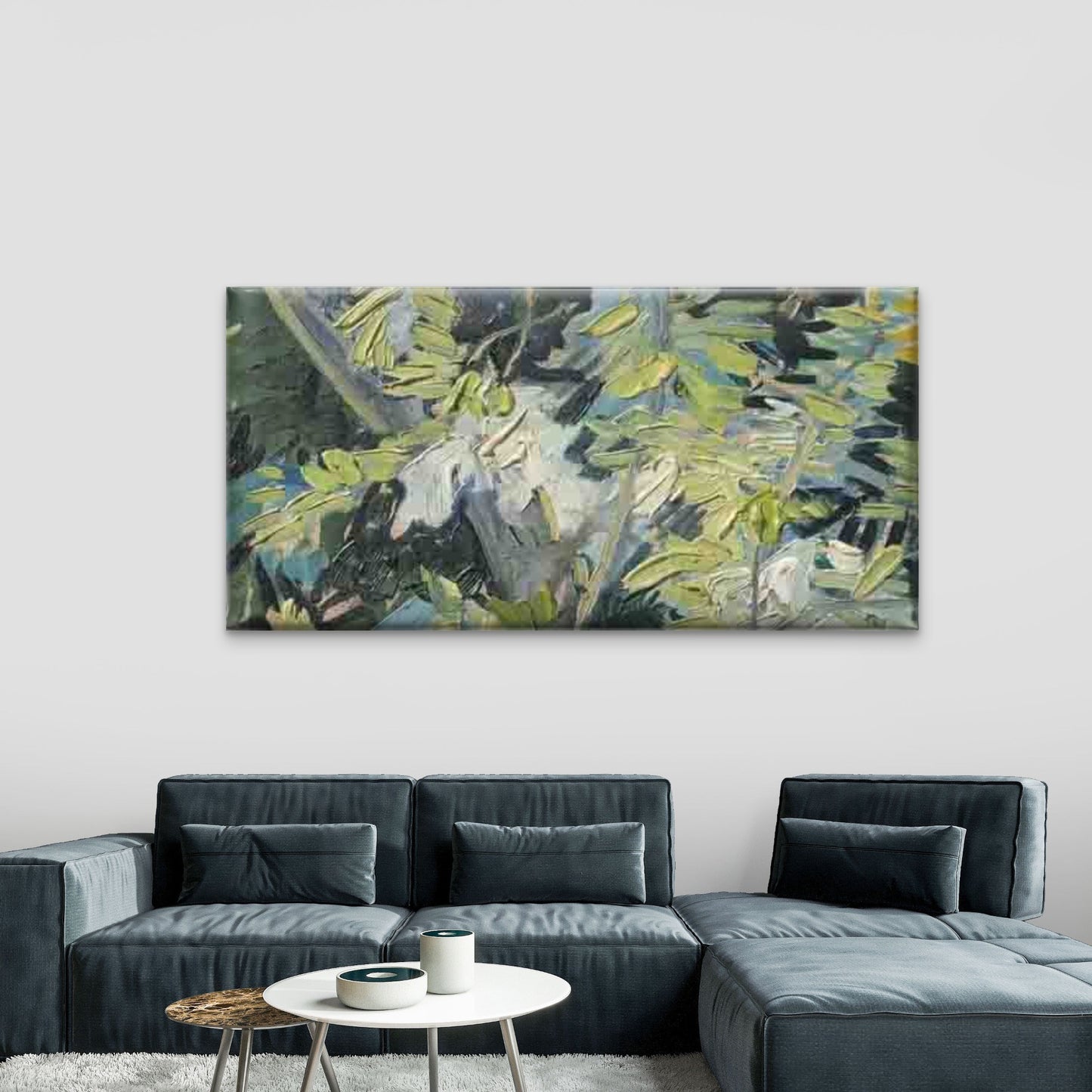 Impressionist Abstract Landscap Wall Art Canvas Office Home Room Framed 120x60cm