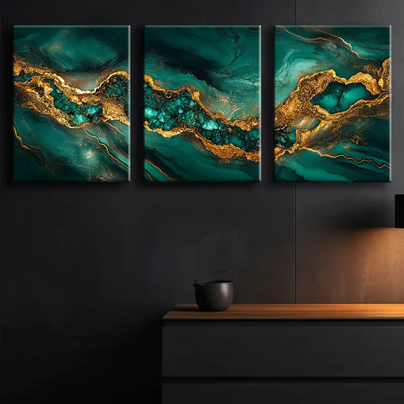 3pcs Aerial Photography Style Metal Print Ready to Hang Art