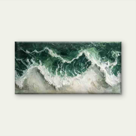 Ocean Waves And Sea Foam Wall Art Canvas Office Home Room Framed 120x60cm