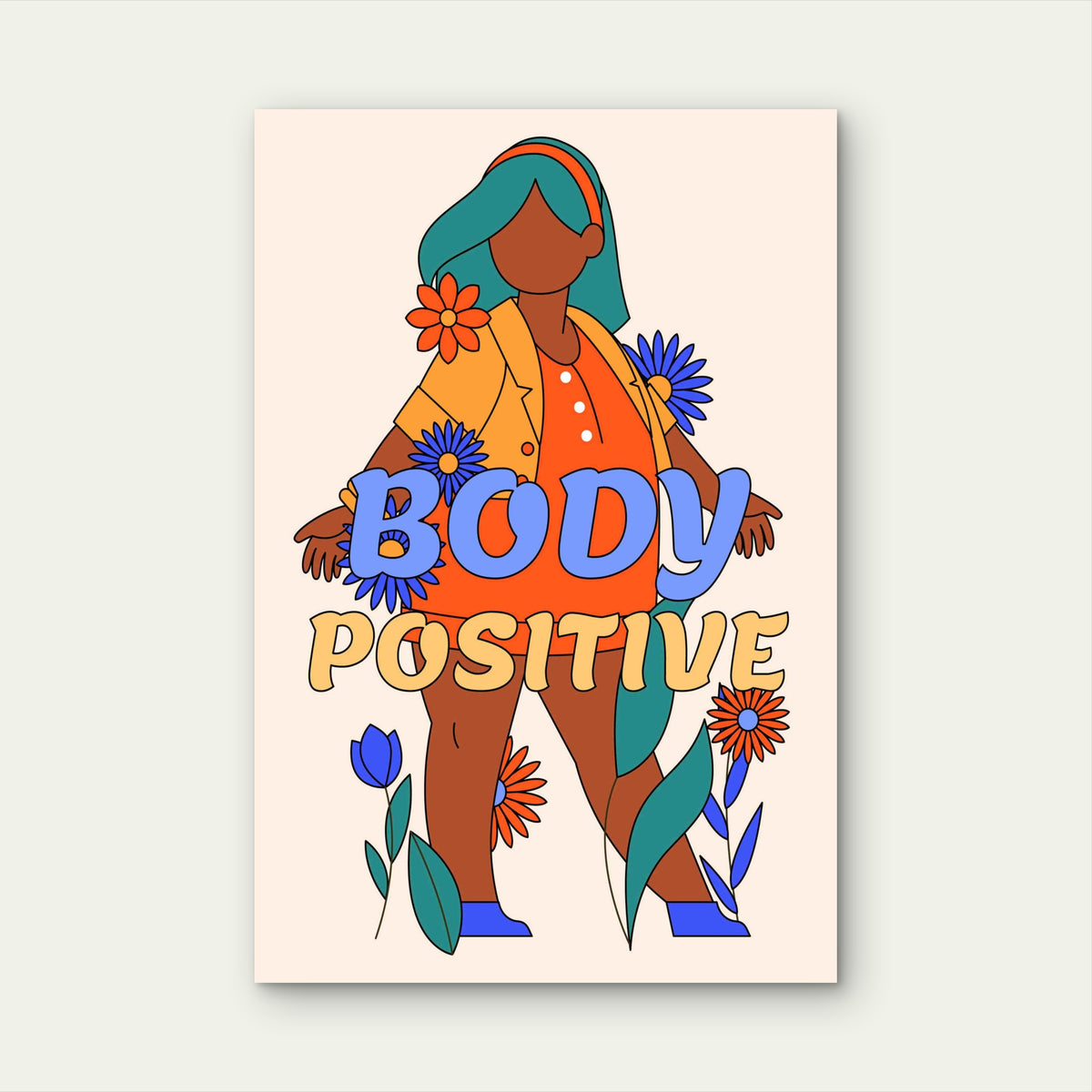 Girl Illustration Inspiration 60x90cm Metal Print Ready to Hang