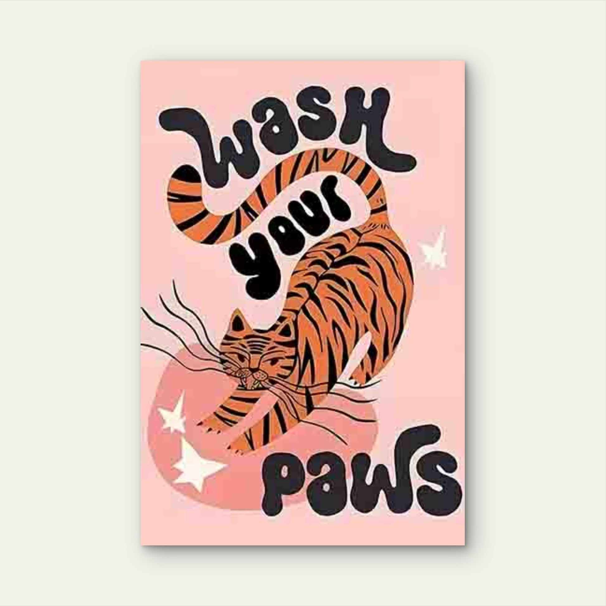 Orange And Black Striped Tiger 60x90cm Metal Print Ready to Hang - Bella Home Decor