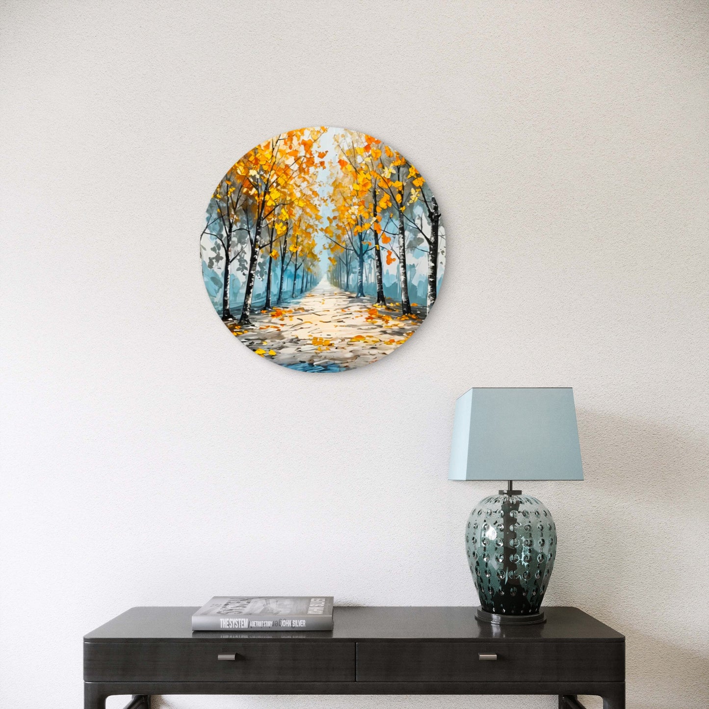 Forest Path Painting Acrylic Glass Rounded Print Tempered Glass Wall Art 100% Made in Australia Ready to Hang