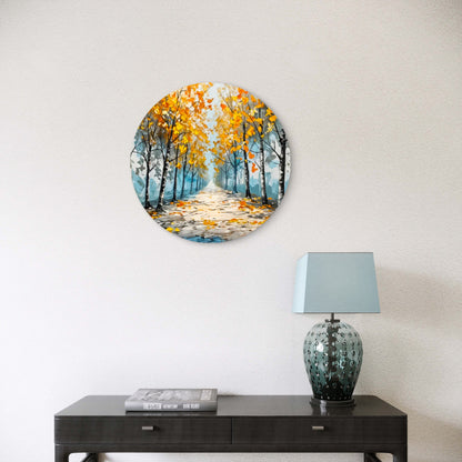 Forest Path Painting Acrylic Glass Rounded Print Tempered Glass Wall Art 100% Made in Australia Ready to Hang