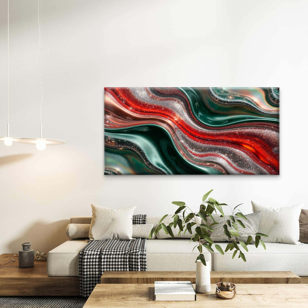 Abstract Liquid Pattern Wall Art Canvas Office Home Room Framed 120x60cm