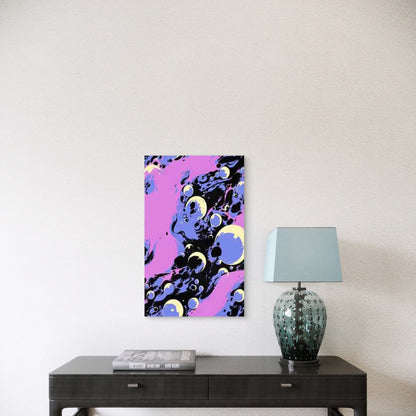 Minimalist Abstract Neutral & Bubble Metal Print Ready to Hang
