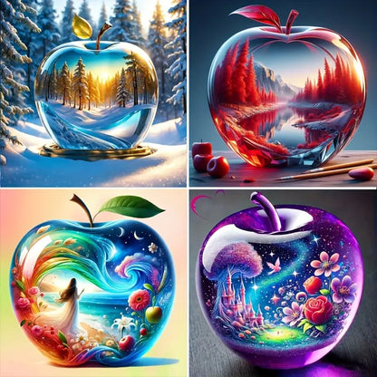 4pcs  Vibrant Fruit & Nature Designs Wall Art Canvas Framed