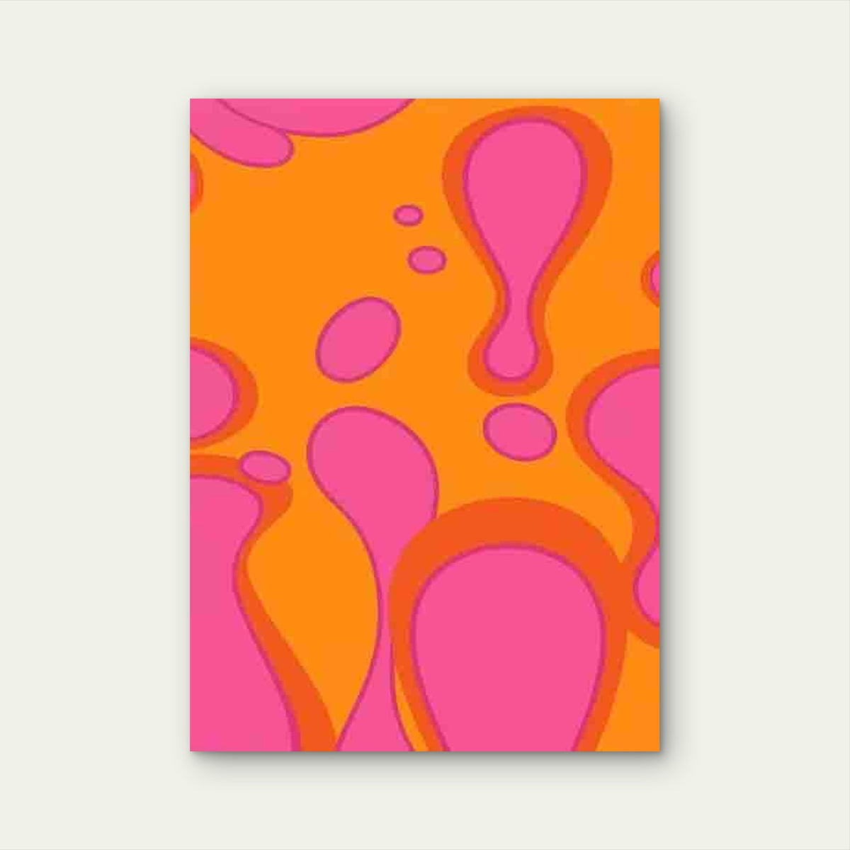 Abstract Retro Bubble Art 60x90cm Metal Print Ready to Hang