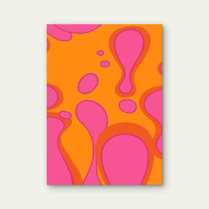 Abstract Retro Bubble Art 60x90cm Metal Print Ready to Hang