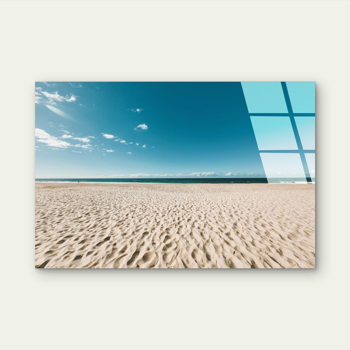 Coastal Beach Sand Ocean Acrylic Glass Printing Wall Art Australian Made Quality