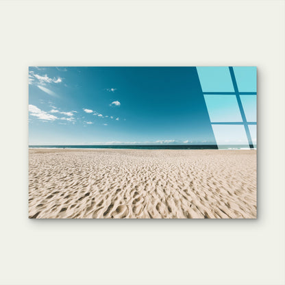 Coastal Beach Sand Ocean Acrylic Glass Printing Wall Art Australian Made Quality