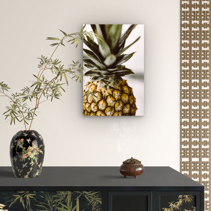 Close Up Of A Pineapple 40x60cm Metal Print Ready to Hang